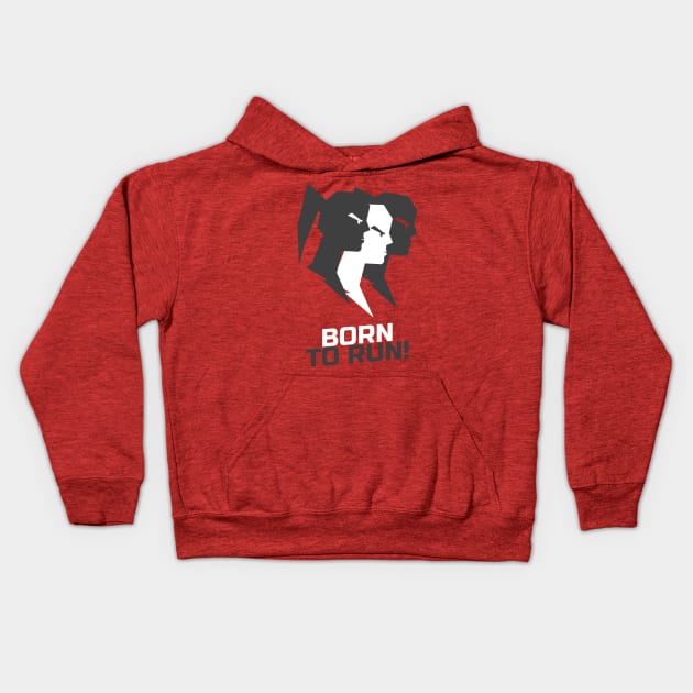 Born To Run Kids Hoodie by fitcoclothing